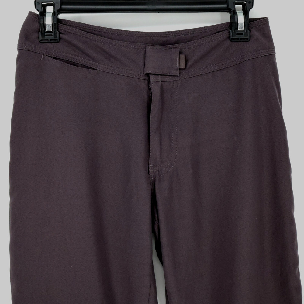 Patagonia Pants Womens 2 Plum Ankle Hiking Straight Leg Zip Hook Loop Gorpcore - Picture 12 of 14